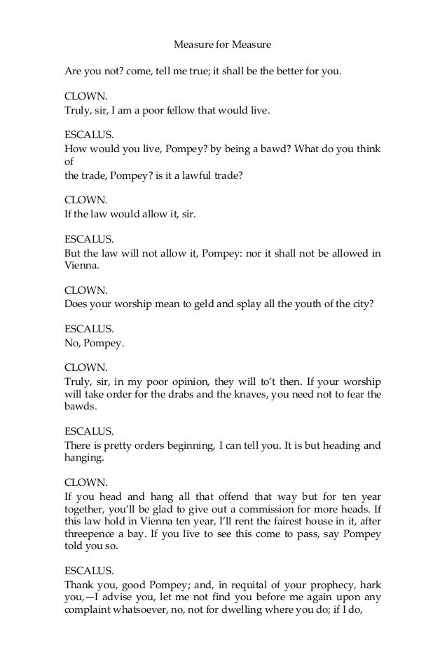 Measure For Measure Pdf